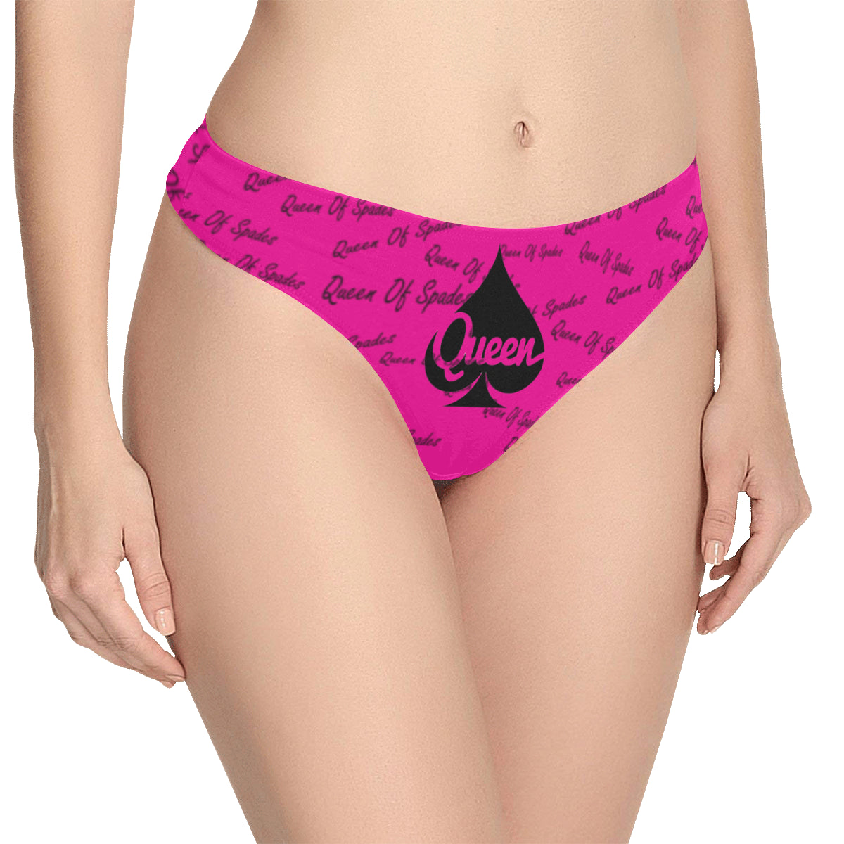  Queen of Spades QoS Thong Panty Spade with Letter Q