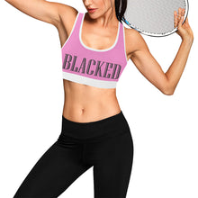 Load image into Gallery viewer, Light Pink/White Women&#39;s All Over Print Sports Bra (Model T52)