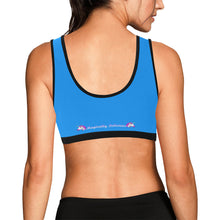 Load image into Gallery viewer, Blue/Black Women&#39;s All Over Print Sports Bra (Model T52)