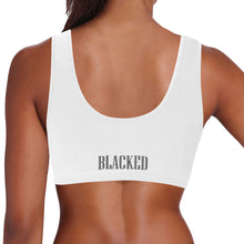 Load image into Gallery viewer, White Women&#39;s All Over Print Sports Bra (Model T52)