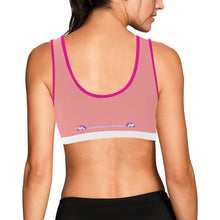 Load image into Gallery viewer, Light pink/Pink/White Women&#39;s All Over Print Sports Bra (Model T52)