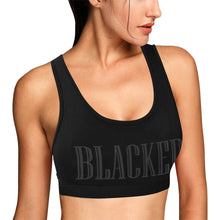 Load image into Gallery viewer, Black Women&#39;s All Over Print Sports Bra (Model T52)