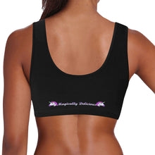 Load image into Gallery viewer, Black Women&#39;s All Over Print Sports Bra (Model T52)