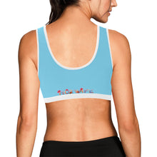 Load image into Gallery viewer, Sky Blue/White Women&#39;s All Over Print Sports Bra (Model T52)