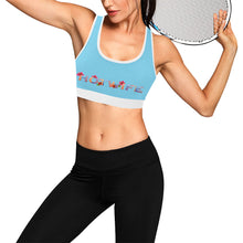 Load image into Gallery viewer, Sky Blue/White Women&#39;s All Over Print Sports Bra (Model T52)