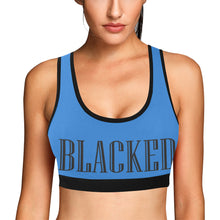 Load image into Gallery viewer, Blue/Black Women&#39;s All Over Print Sports Bra (Model T52)