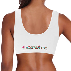 White Women's All Over Print Sports Bra (Model T52)