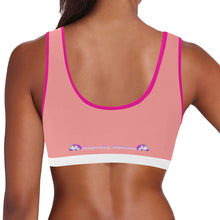 Load image into Gallery viewer, Light pink/Pink/White Women&#39;s All Over Print Sports Bra (Model T52)