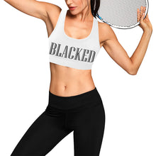 Load image into Gallery viewer, White Women&#39;s All Over Print Sports Bra (Model T52)