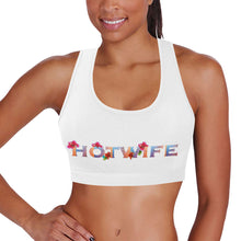 Load image into Gallery viewer, White Women&#39;s All Over Print Sports Bra (Model T52)