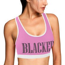 Load image into Gallery viewer, Light Pink/White Women&#39;s All Over Print Sports Bra (Model T52)