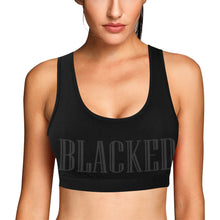 Load image into Gallery viewer, Black Women&#39;s All Over Print Sports Bra (Model T52)