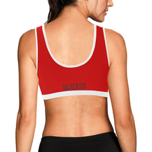 Load image into Gallery viewer, Red/White Women&#39;s All Over Print Sports Bra (Model T52)