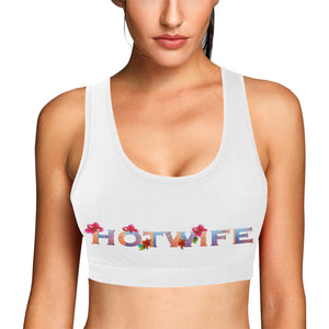 White Women's All Over Print Sports Bra (Model T52)