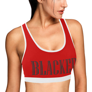 Red/White Women's All Over Print Sports Bra (Model T52)