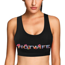 Load image into Gallery viewer, Black Women&#39;s All Over Print Sports Bra (Model T52)