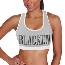 Load image into Gallery viewer, Silver/White Women&#39;s All Over Print Sports Bra (Model T52)