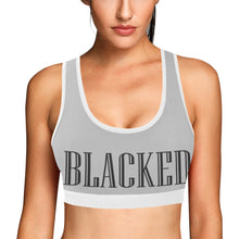 Load image into Gallery viewer, Silver/White Women&#39;s All Over Print Sports Bra (Model T52)