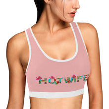 Load image into Gallery viewer, Light Pink/White Women&#39;s All Over Print Sports Bra (Model T52)