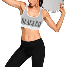 Load image into Gallery viewer, Silver/White Women&#39;s All Over Print Sports Bra (Model T52)